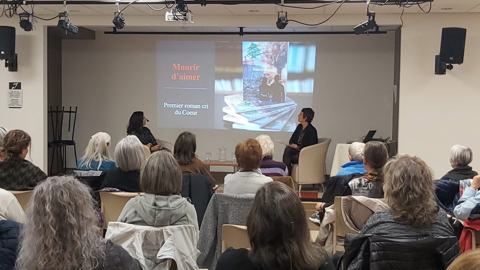 L'auditoire dialogue avec Salam Chaya et Véronique Daudelin à l'animation